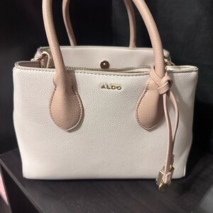 ALDO Cream and Tan Satchel